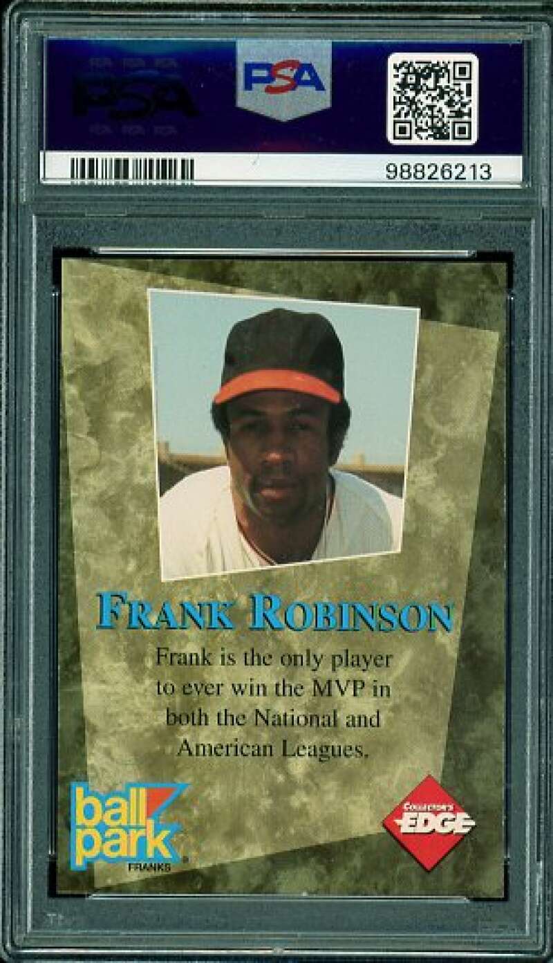 Frank Robinson 1995 Collector's Edge Ballpark Franks #nno PSA/DNA Cert 6 Auto Image 2