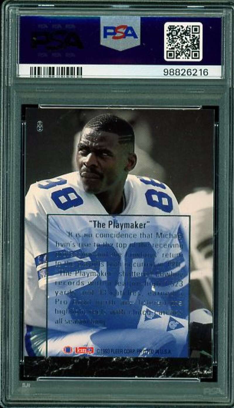 Michael Irvin Card 1993 Ultra Playmaker Auto #8 PSA/DNA Cert 7 Auto Image 2