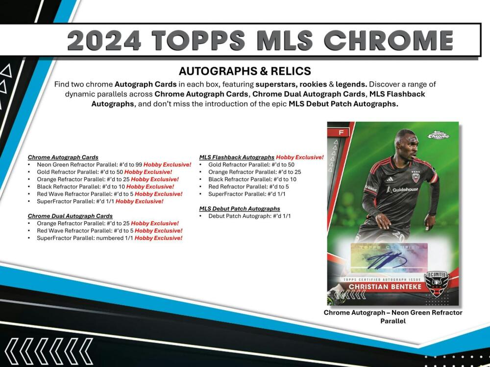 2024 Topps MLS Major League Soccer Chrome Hobby Box Image 7