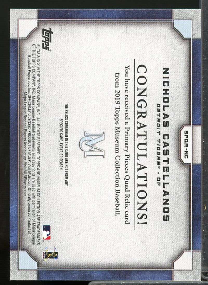 Nicholas Castellanos 2019 Museum Collection Primary Pieces Quad Relics #SPQRNC  Image 2