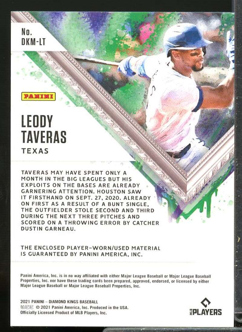 Leody Taveras/99 Card 2021 Diamond Kings DK Materials Jersey Holo Silver #54  Image 2