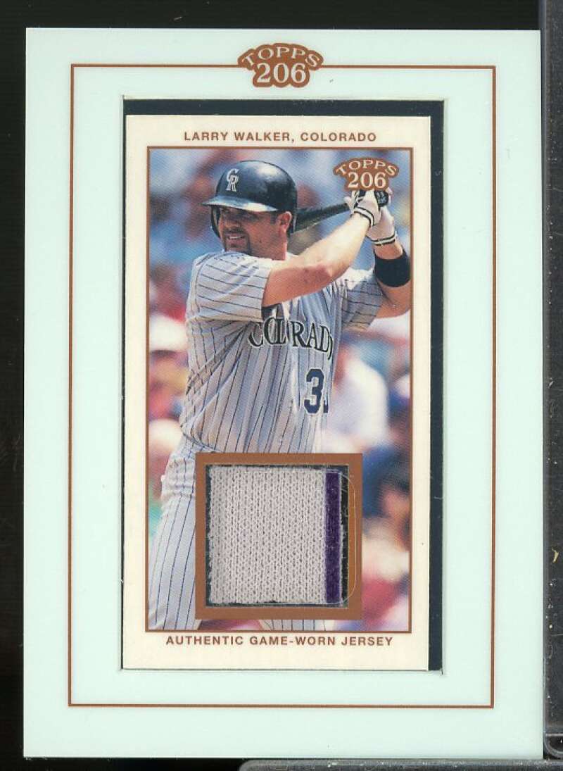 Larry Walker Jersey A1 Card 2002 Topps 206 Relics #LW1  Image 1