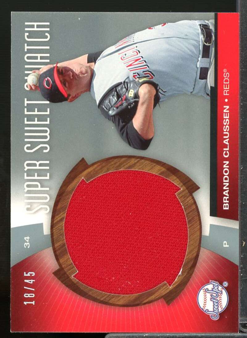 Brandon Claussen Jersey Card 2006 Sweet Spot Super Sweet Swatch Platinum #SWBC  Image 1