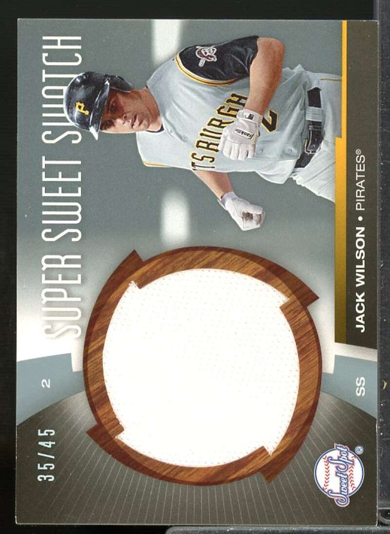 Jack Wilson Jersey Card 2006 Sweet Spot Super Sweet Swatch Platinum #SWJW  Image 1