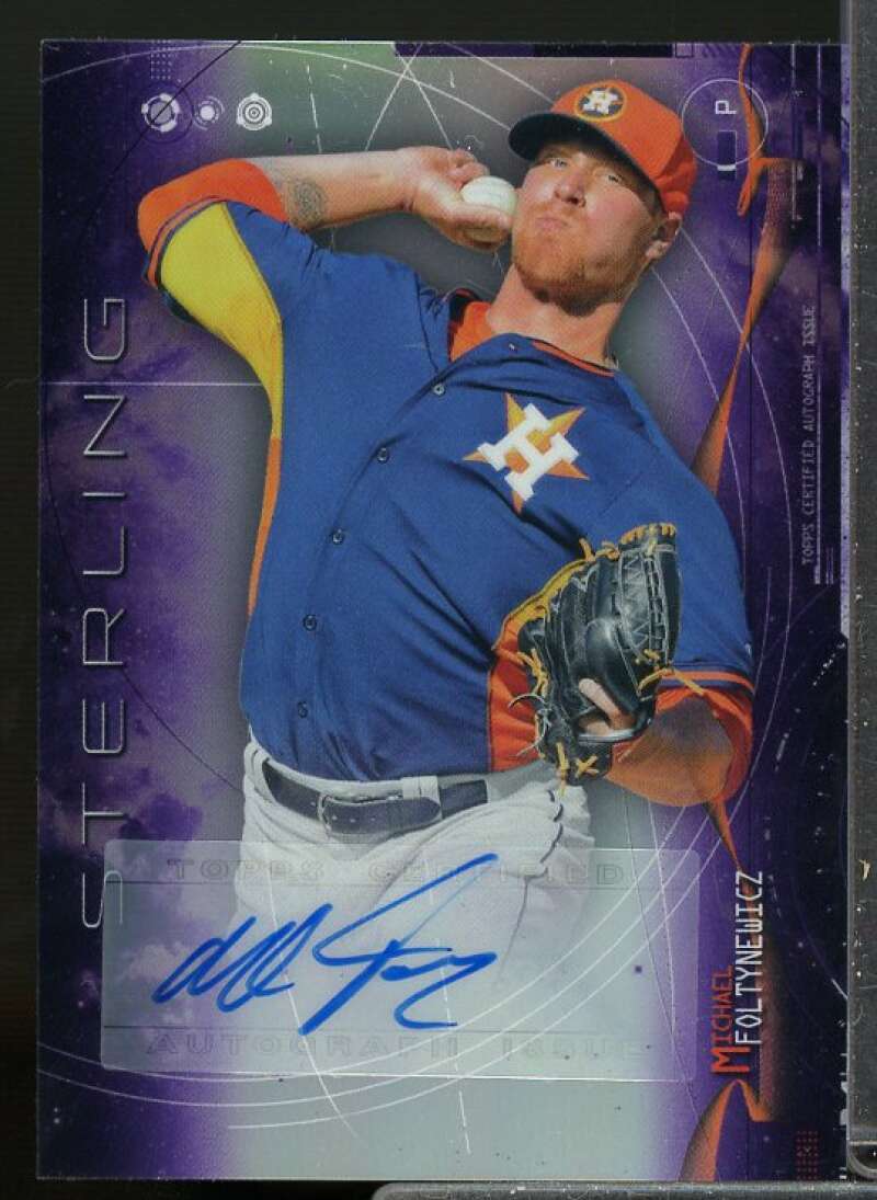 Michael Foltynewicz 2014 Bowman Sterling Prospect Auto Purple Refractor #BSPAMF  Image 1