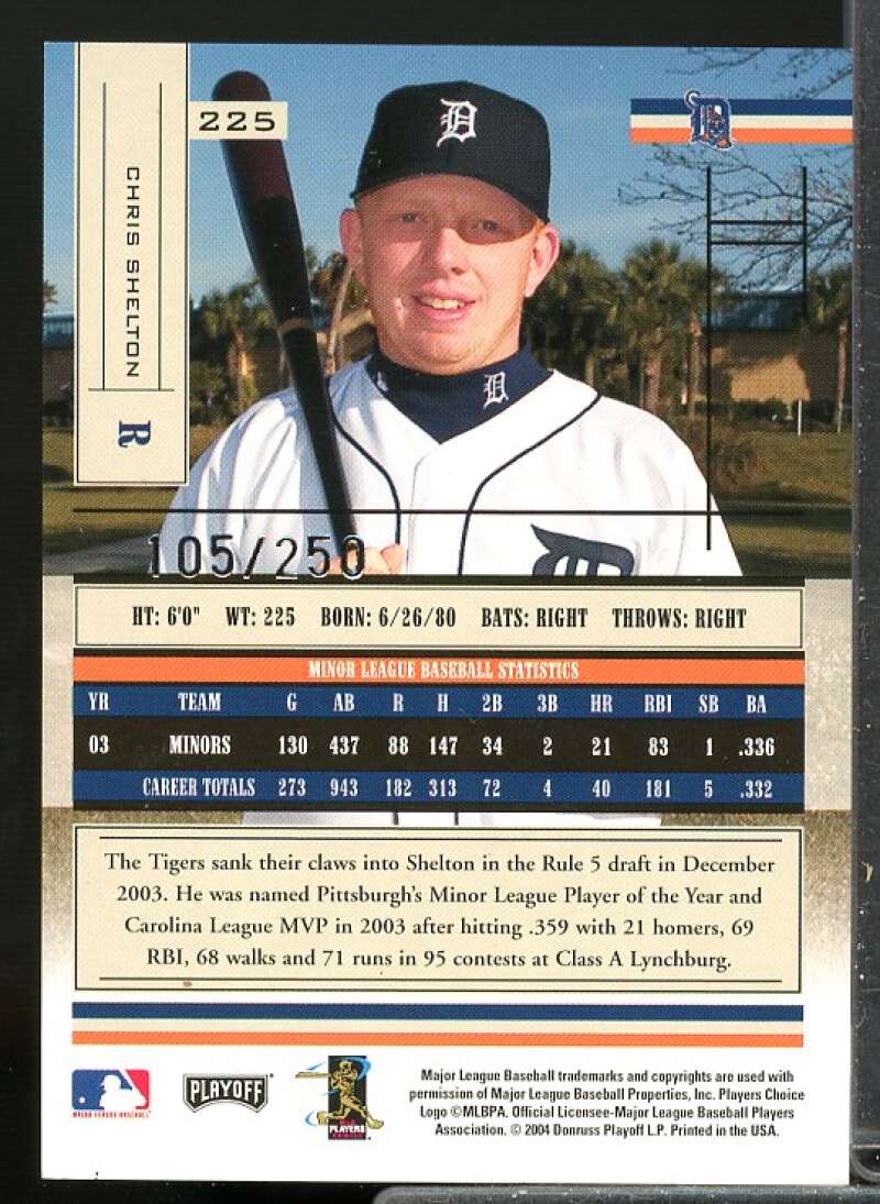 Chris Shelton/250 2004 Absolute Memorabilia Signature Auto Spectrum Silver #225  Image 2