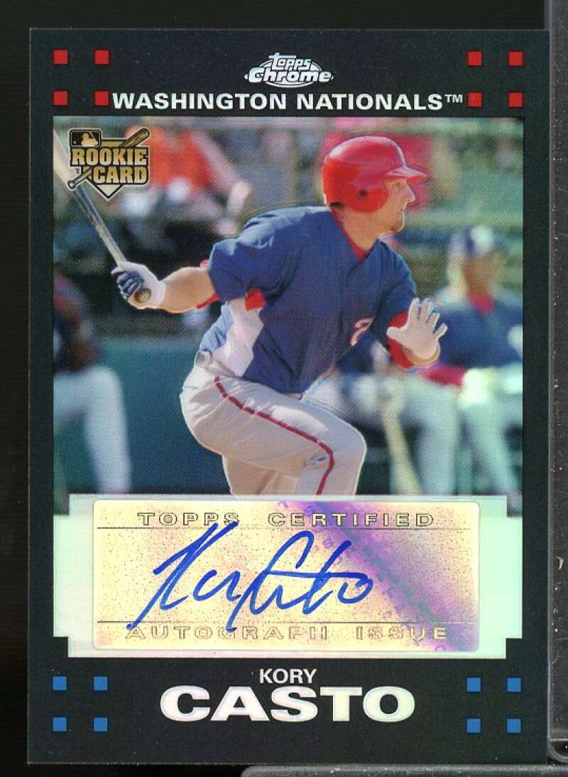 Kory Casto Rookie Card 2007 Topps Chrome Refractors Autograph #355  Image 1