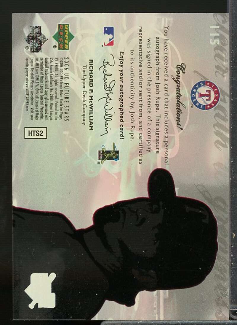 Josh Rupe AU SP Rookie Card 2006 Upper Deck Future Stars Rookie Auto #115  Image 2