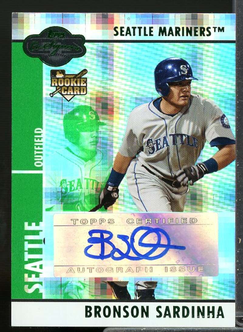 Bronson Sardinha Rookie 2008 Topps Co-Signers Autographs Hyper Plaid Green #108  Image 1