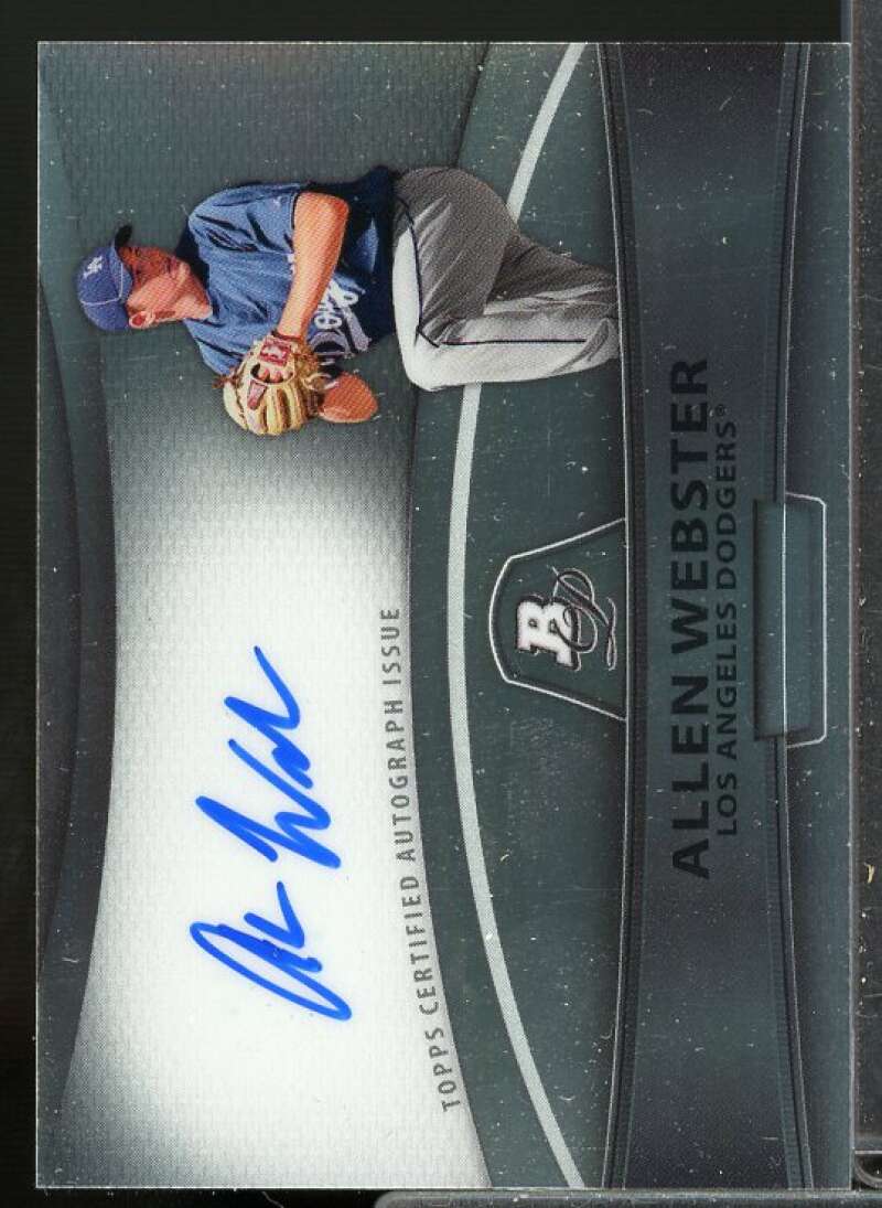 Allen Webster Rookie 2010 Bowman Platinum Prospect Autographs Refractors #AWE  Image 1