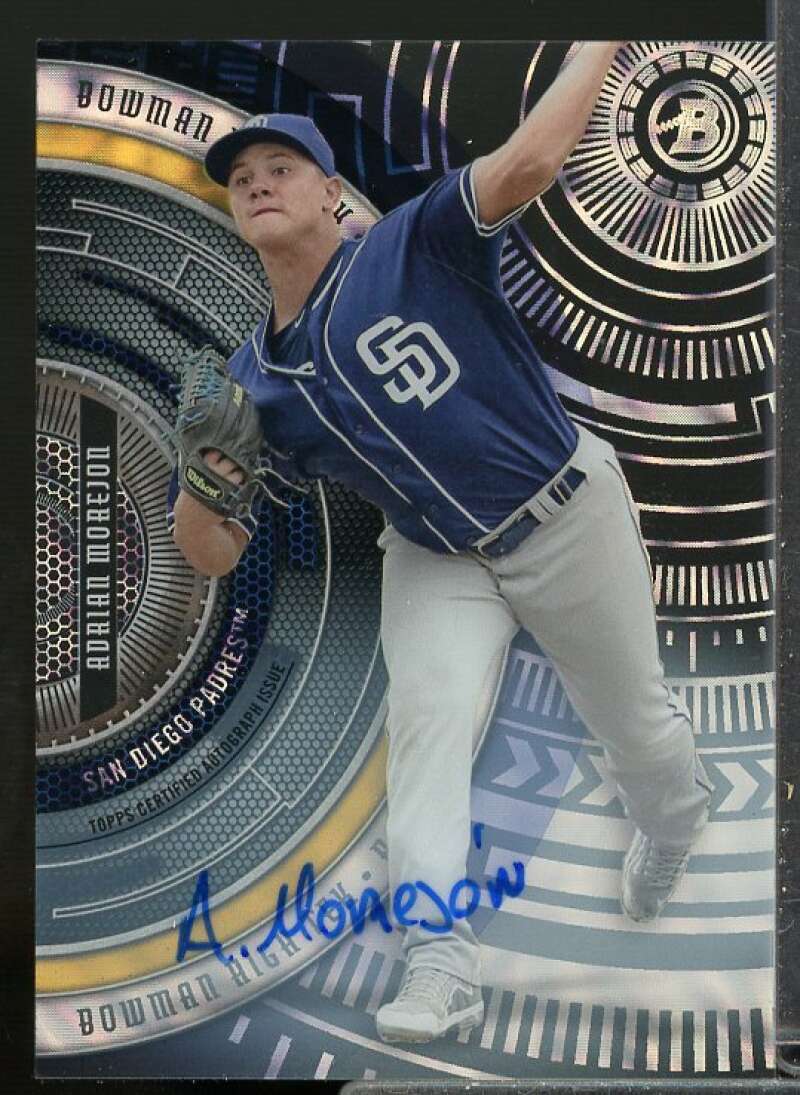 Adrian Morejon Rookie 2017 Bowman High Tek Autographs Rush Diffractors #BHTAM  Image 1