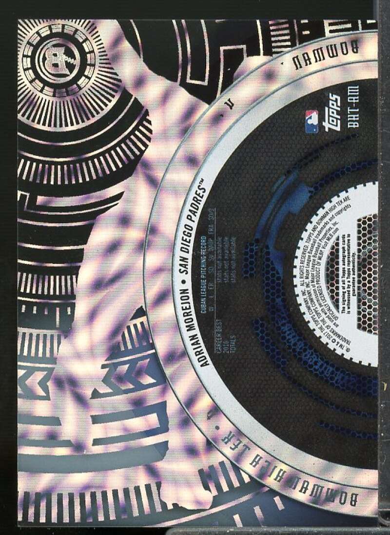 Adrian Morejon Rookie 2017 Bowman High Tek Autographs Rush Diffractors #BHTAM  Image 2