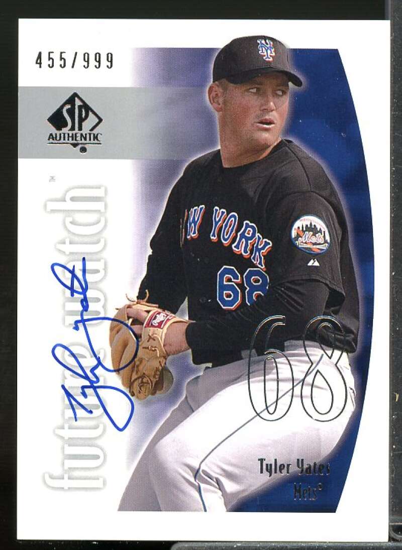 Tyler Yates AU Rookie Card 2002 SP Authentic Rookie Auto #155  Image 1