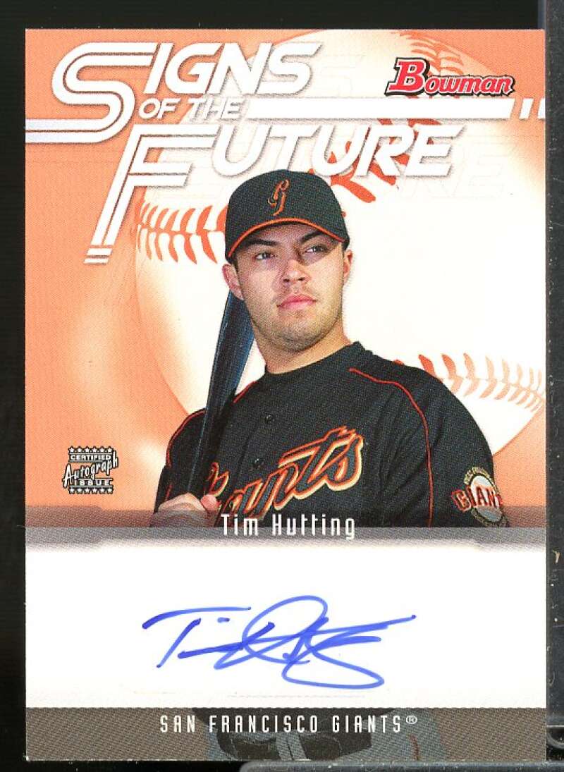 Tim Hutting A Rookie Card 2005 Bowman Signs of the Future Auto #TH  Image 1