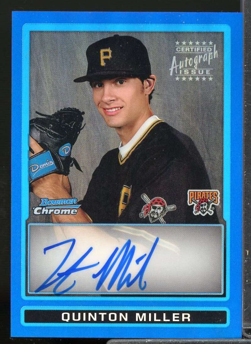 Quinton Miller 2009 Bowman Chrome Prospects Blue Refractors Autographs #BCP126  Image 1