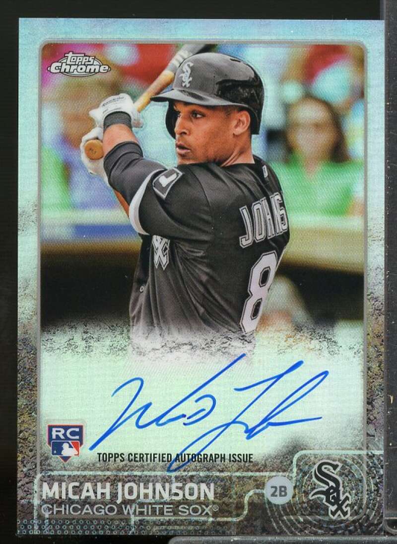 Micah Johnson Rookie Card 2015 Topps Chrome Rookie Autographs Refractors #ARMJ  Image 1