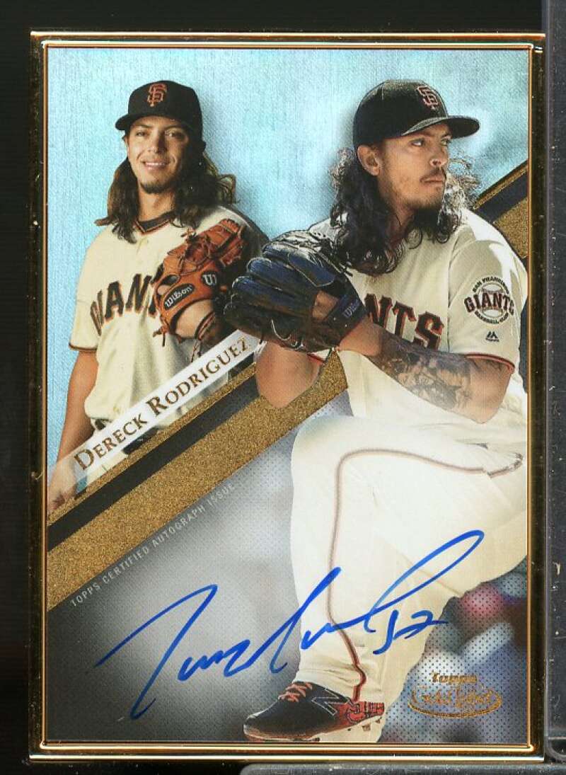 Dereck Rodriguez Card 2019 Topps Gold Label Framed Autographs #GLADR  Image 1