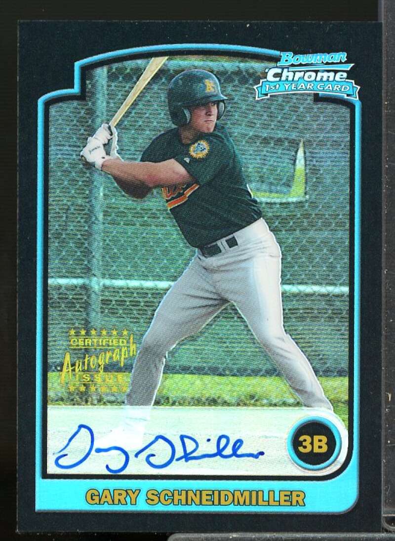 Gary Schneidmiller AU A Rookie 2003 Bowman Chrome Autographs Refractors #340  Image 1