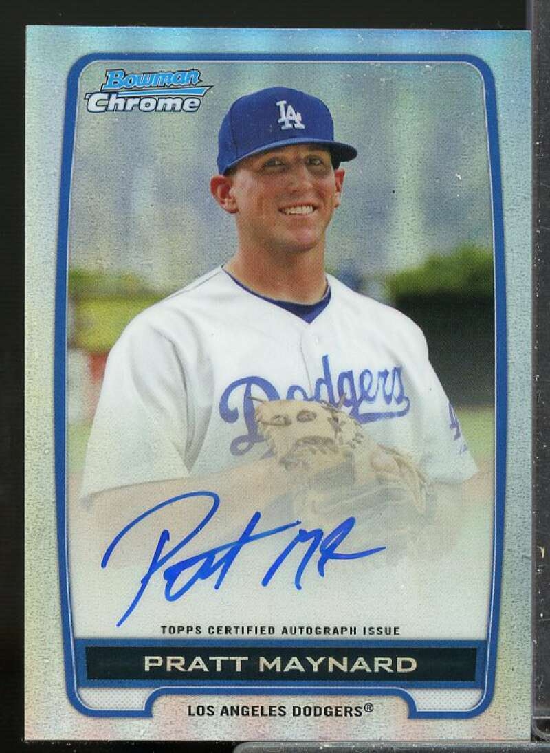 Pratt Maynard Rookie Card 2012 Bowman Chrome Prospect Autographs Refractors #PM  Image 1