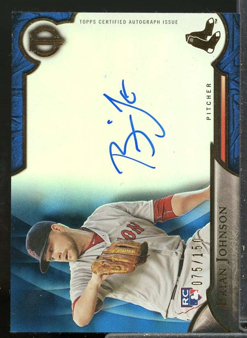 Brian Johnson Rookie Card 2016 Topps Tribute Rookie Autographs Blue #TABJ  Image 1