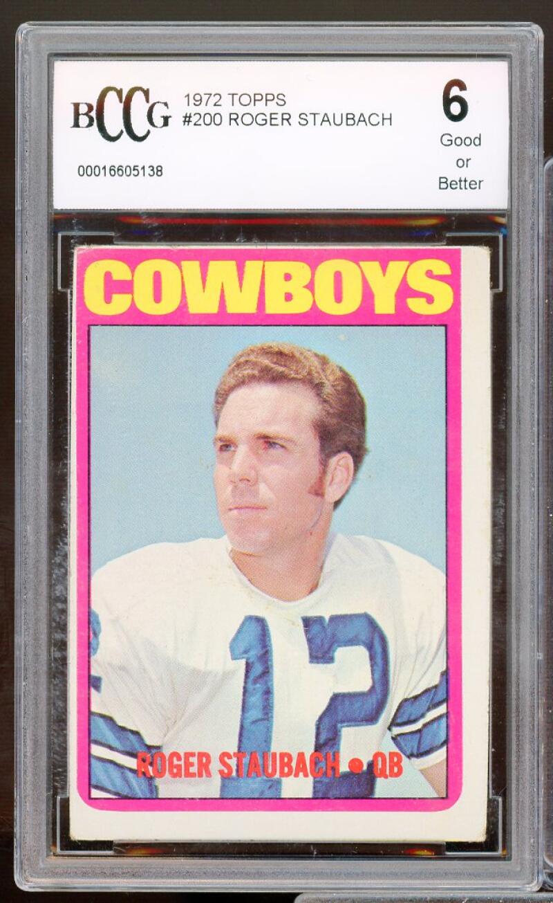 1972 Topps #200 Roger Staubach Rookie Card Image 1