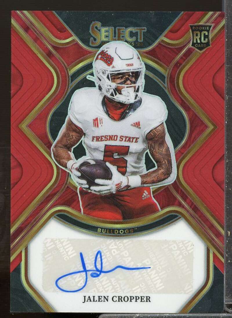 Jalen Cropper Rookie 2023 Select Draft Picks Rookie Signatures Prizms Red #64  Image 1