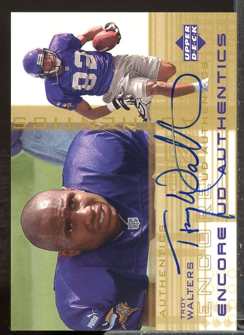 Troy Walters Card 2000 Upper Deck Encore UD Authentics Autographs #TW  Image 1