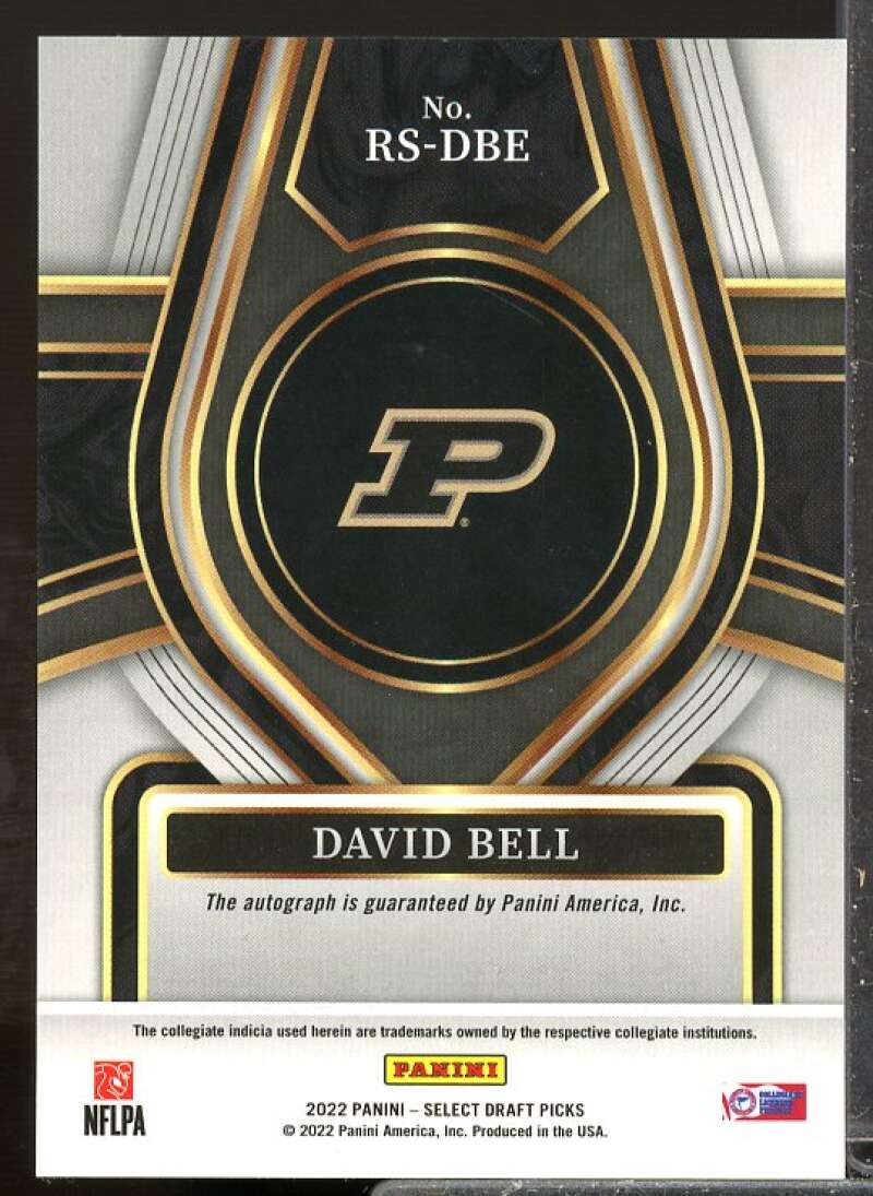 David Bell Rookie Card 2022 Select Draft Picks Rookie Signatures #44  Image 2
