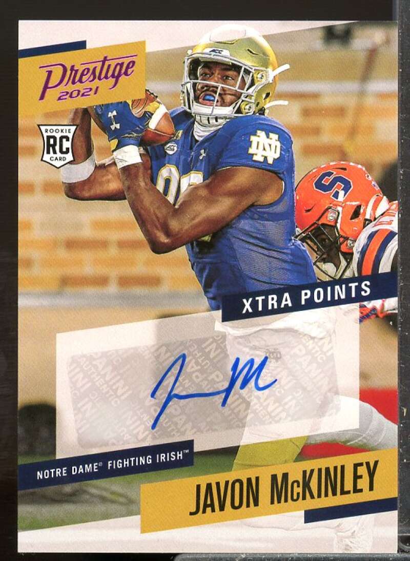 Javon McKinley 2021 Chronicles Draft Picks Prestige Xtra Points Auto Pink #2  Image 1