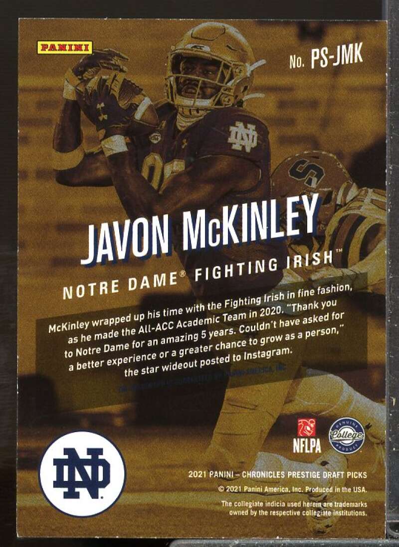 Javon McKinley 2021 Chronicles Draft Picks Prestige Xtra Points Auto Pink #2  Image 2