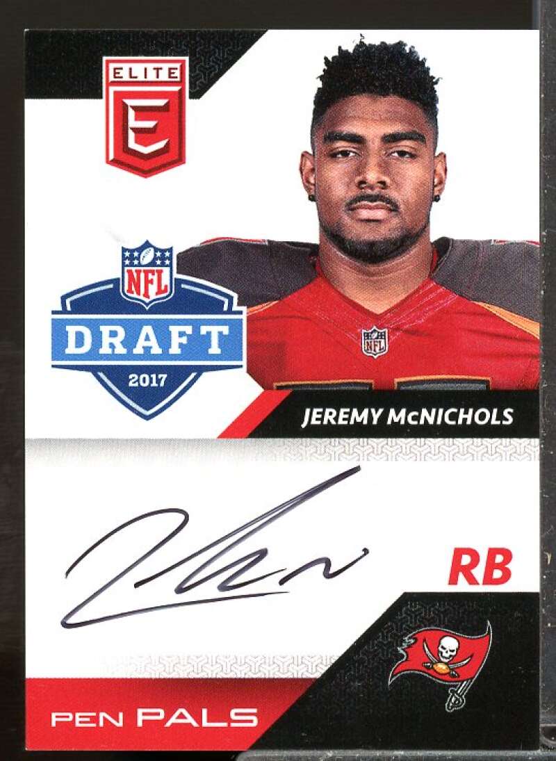 Jeremy McNichols Rookie Card 2017 Elite Pen Pals Rookie Auto #17  Image 1