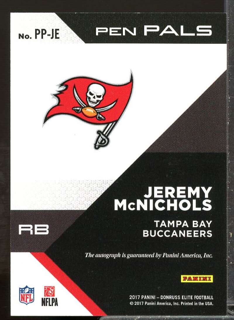 Jeremy McNichols Rookie Card 2017 Elite Pen Pals Rookie Auto #17  Image 2