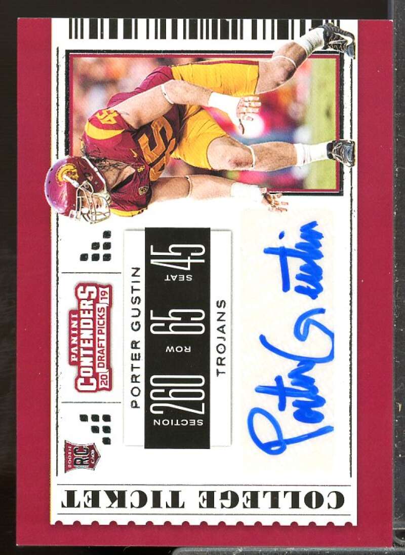Porter Gustin Rookie 2019 Panini Contenders Draft Picks Rookie Autograph #213  Image 1