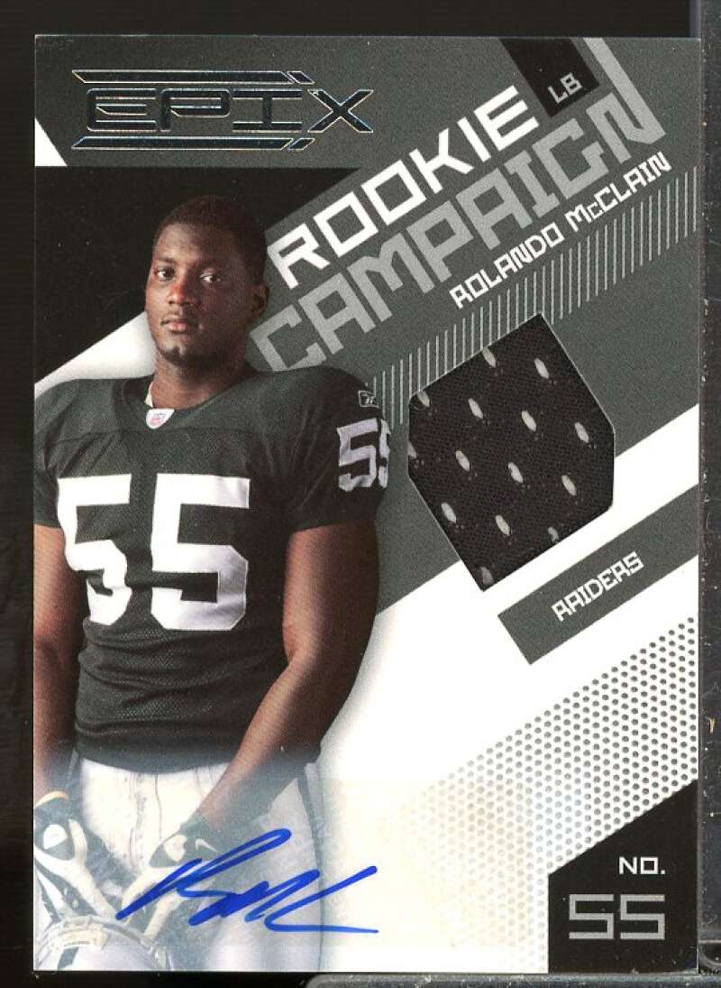 Rolando McClain Rookie 2010 Epix Rookie Campaign Jersey Material Signatures #28  Image 1