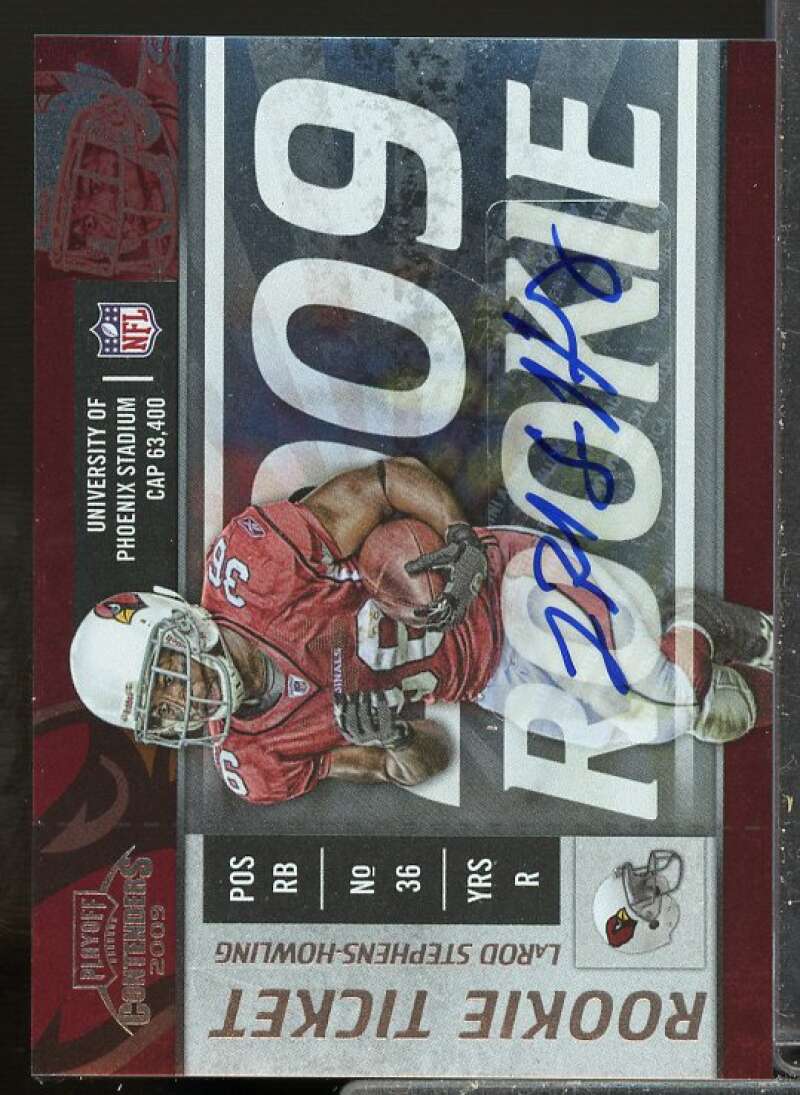 LaRod Stephens-Howling Rookie Card 2009 Playoff Contenders Rookie Auto #182  Image 1