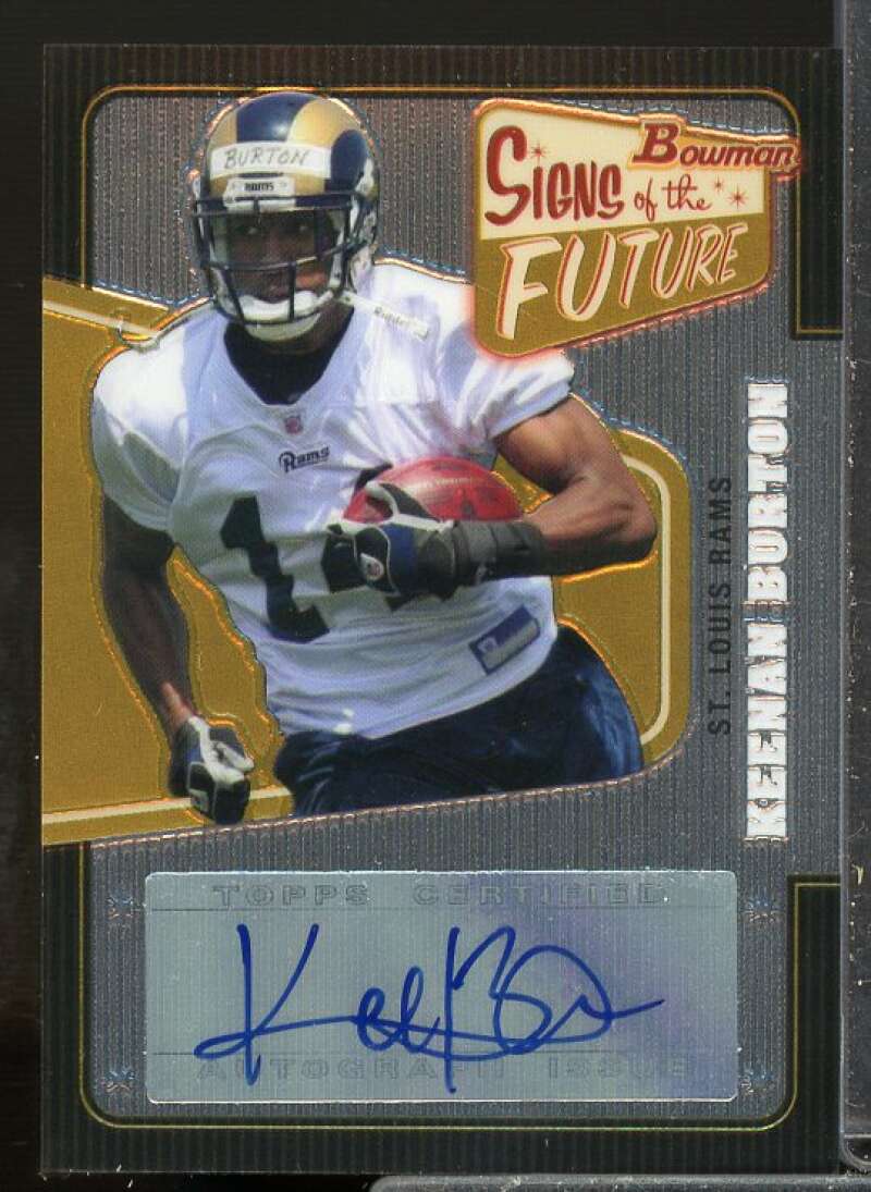 Keenan Burton D Rookie Card 2008 Bowman Signs of the Future #SFKB  Image 1
