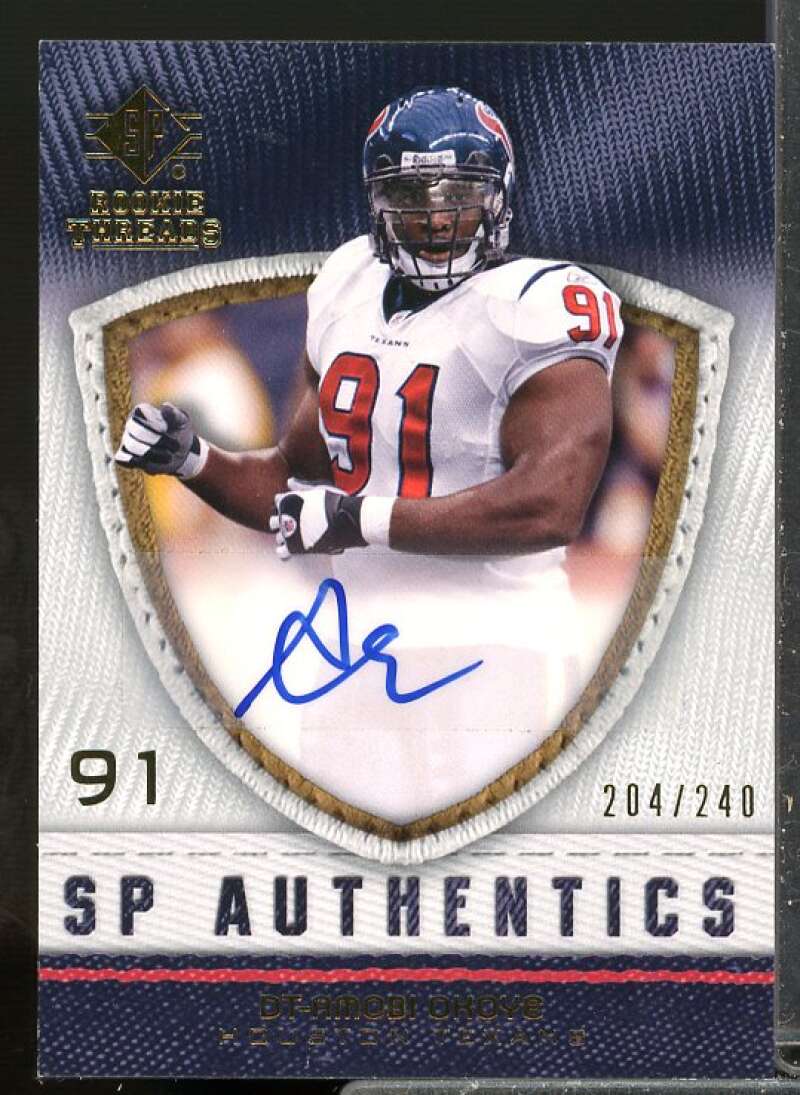 Amobi Okoye/240 Rookie 2008 SP Rookie Threads SP Authentics Autograph #SPAO  Image 1
