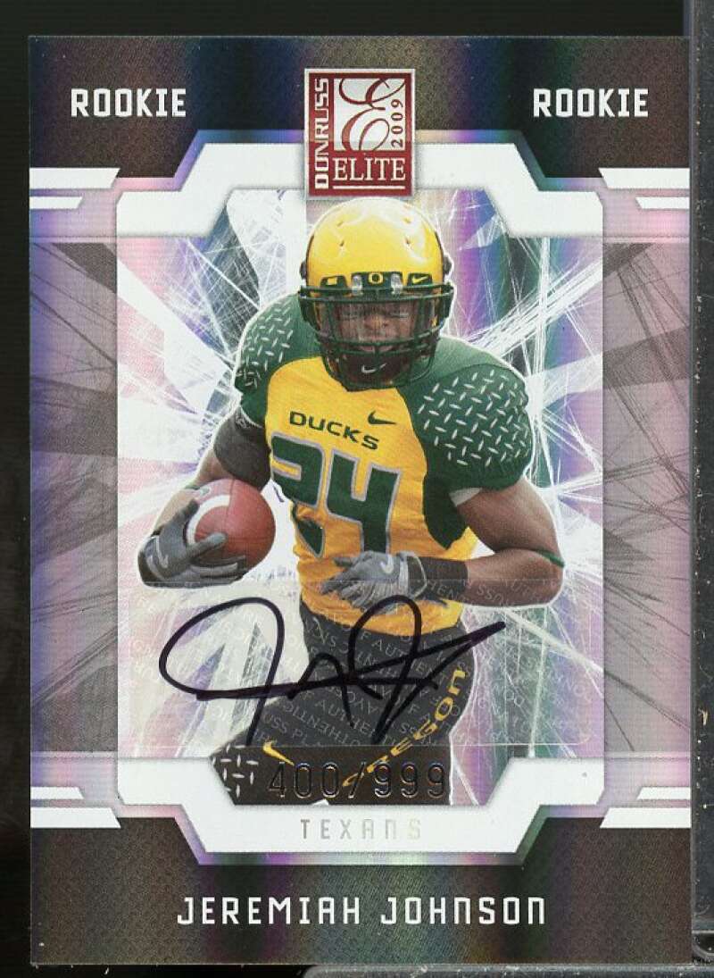 Jeremiah Johnson /999 Rookie Card 2009 Donruss Elite Rookie Auto #147  Image 1