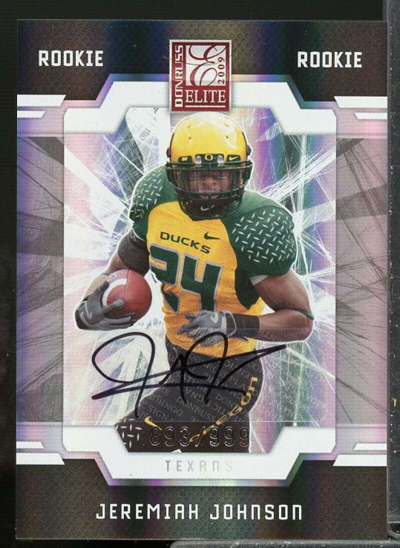 Jeremiah Johnson /999 Rookie Card 2009 Donruss Elite Rookie Auto #147  Image 1
