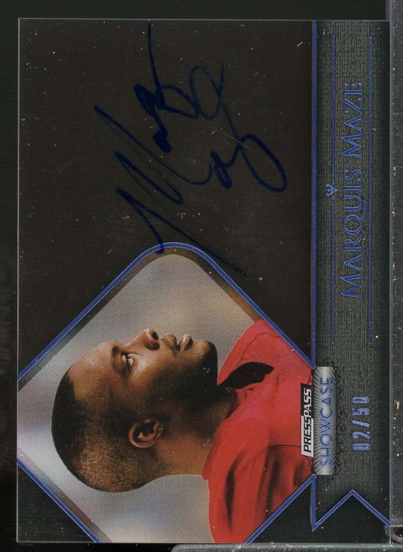 Marquis Maze Rookie Card 2012 Press Pass Showcase Auto Blue #SCMM  Image 1