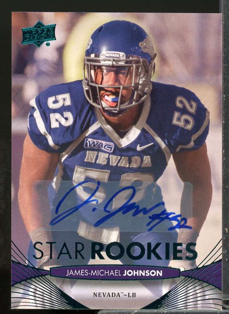 James-Michael Johnson Rookie Card 2012 Upper Deck Rookie Autographs #130  Image 1