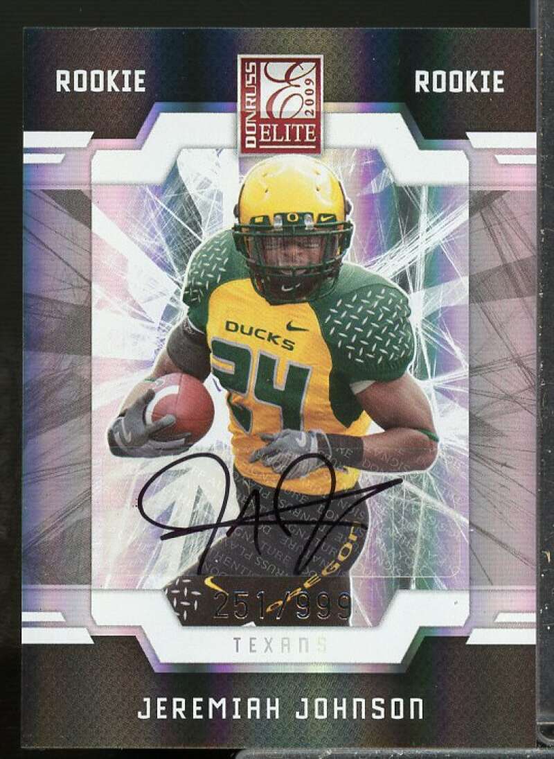 Jeremiah Johnson /999 Rookie Card 2009 Donruss Elite Rookie Auto #147  Image 1