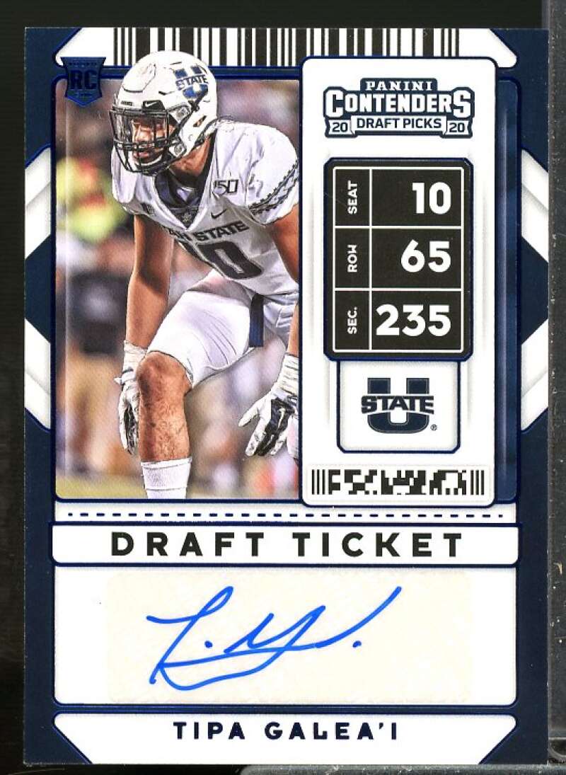 Tipa Galea'i 2020 Panini Contenders Draft Rookie Auto Ticket Blue Foil #192  Image 1