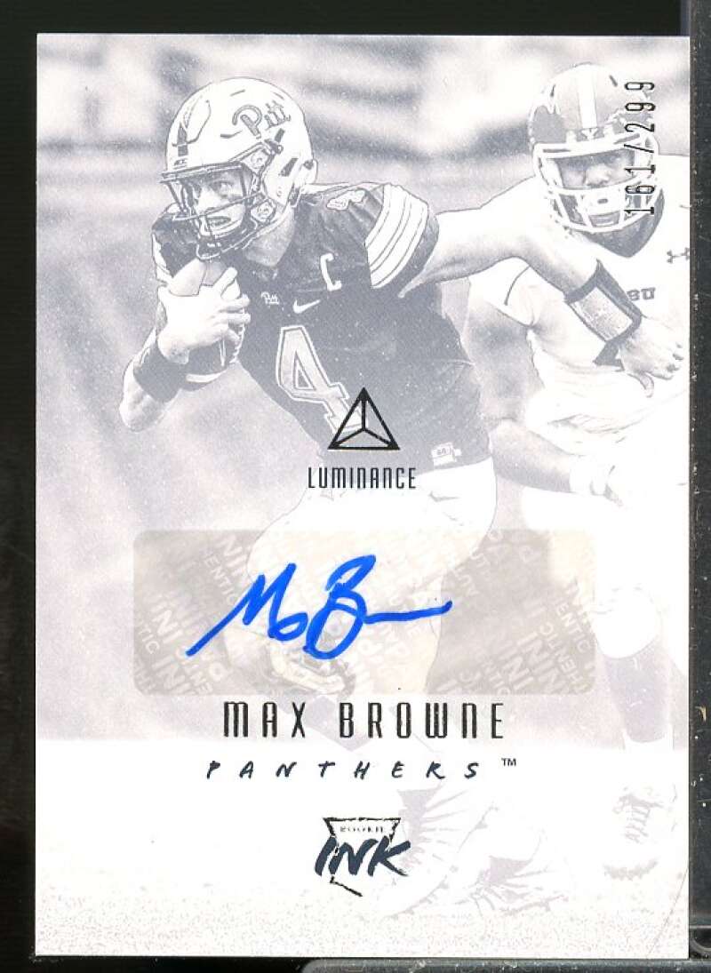 Max Browne/299 Rookie Card 2018 Panini Luminance Rookie Ink Autograph #71  Image 1