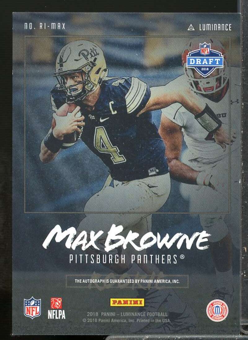 Max Browne/299 Rookie Card 2018 Panini Luminance Rookie Ink Autograph #71  Image 2