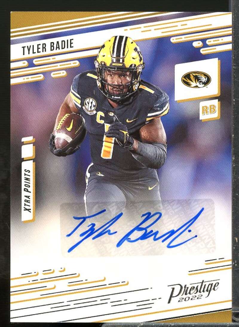 Tyler Badie 2022 Panini Chronicles Draft Prestige Xtra Points Rookie Auto #5  Image 1