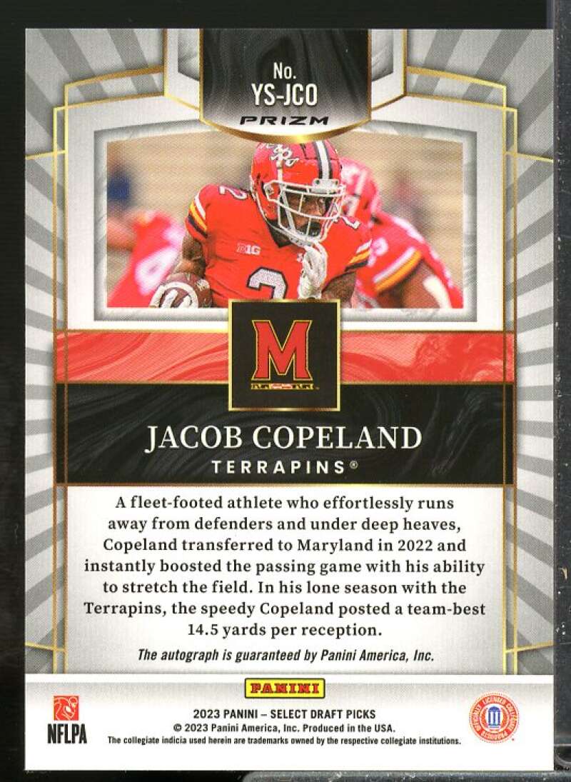 Jacob Copeland 2023 Select Draft Picks Youth Explosion Rookie Auto Prizms #29  Image 2