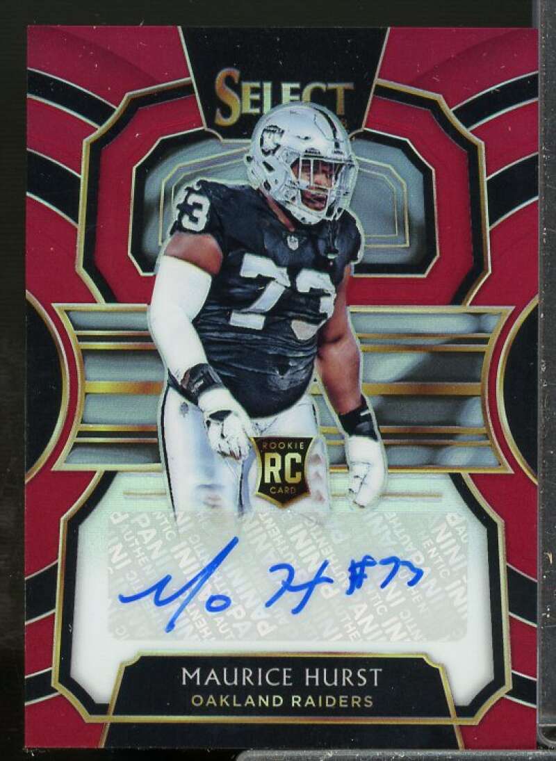 Maurice Hurst/75 Rookie Card 2018 Select Rookie Signatures Prizm Maroon #21  Image 1