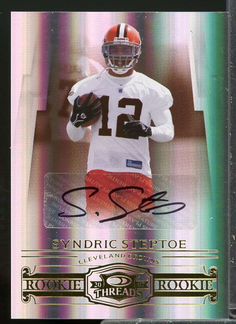 Syndric Steptoe /676 Rookie Card 2007 Donruss Threads Rookie Autograph #249  Image 1