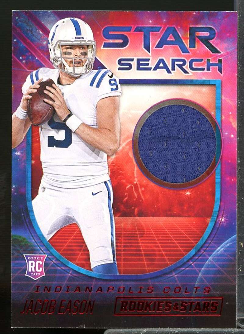 Jacob Eason Rookie Card 2020 Rookies and Stars Star Search Rookie Jerseys #12  Image 1